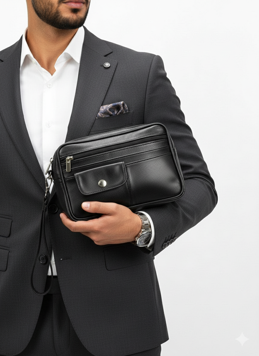 RAMZANO® | DARIO Pochette Cuir Premium